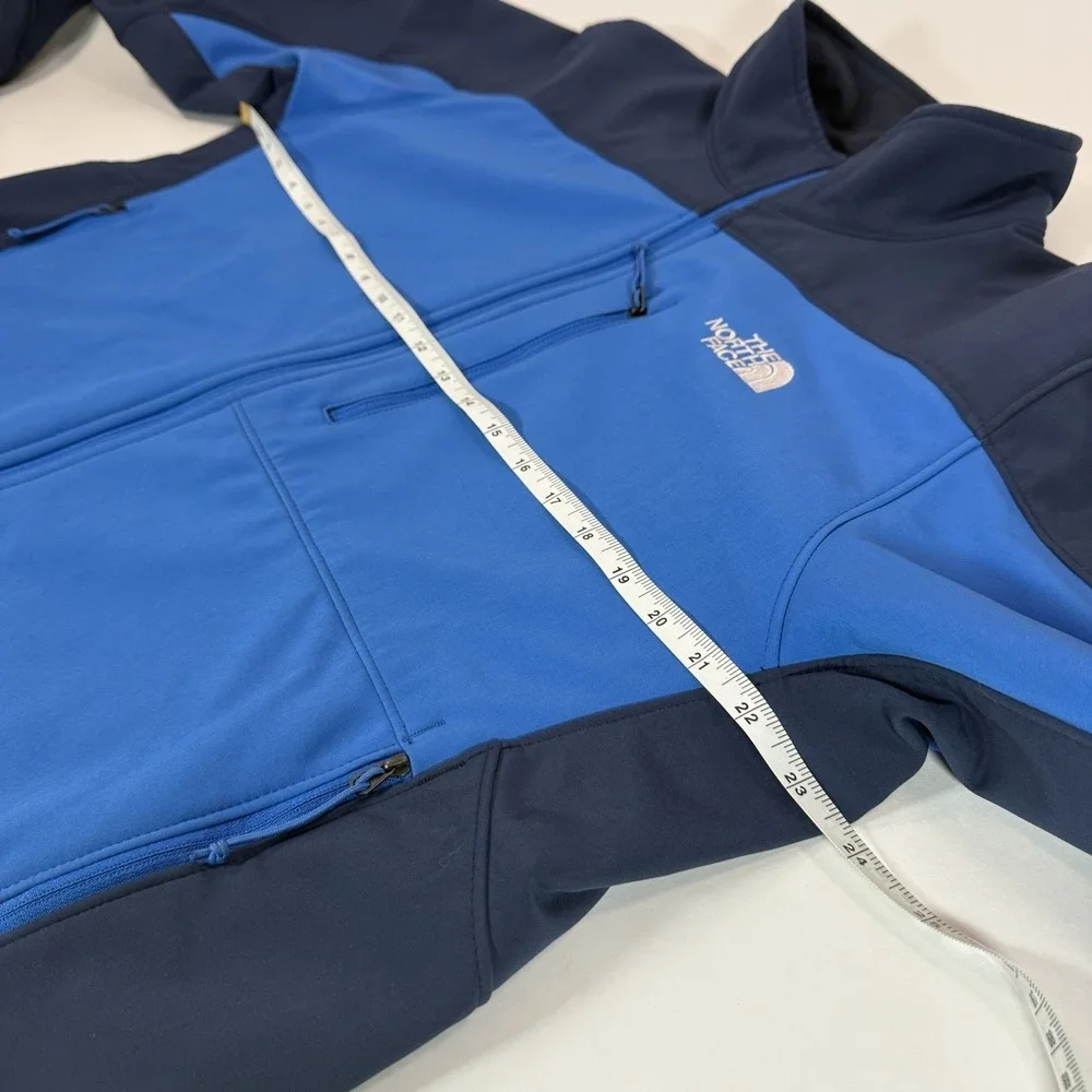 The North Face Windwall‎ Softshell Jacket Mens L Blue Fleece Full Zip